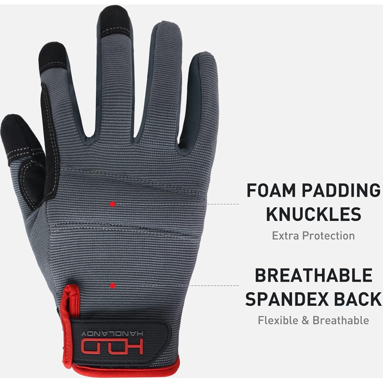Guantes de Trabajo HANDLANDY 4X Grande Táctiles y Flexibles