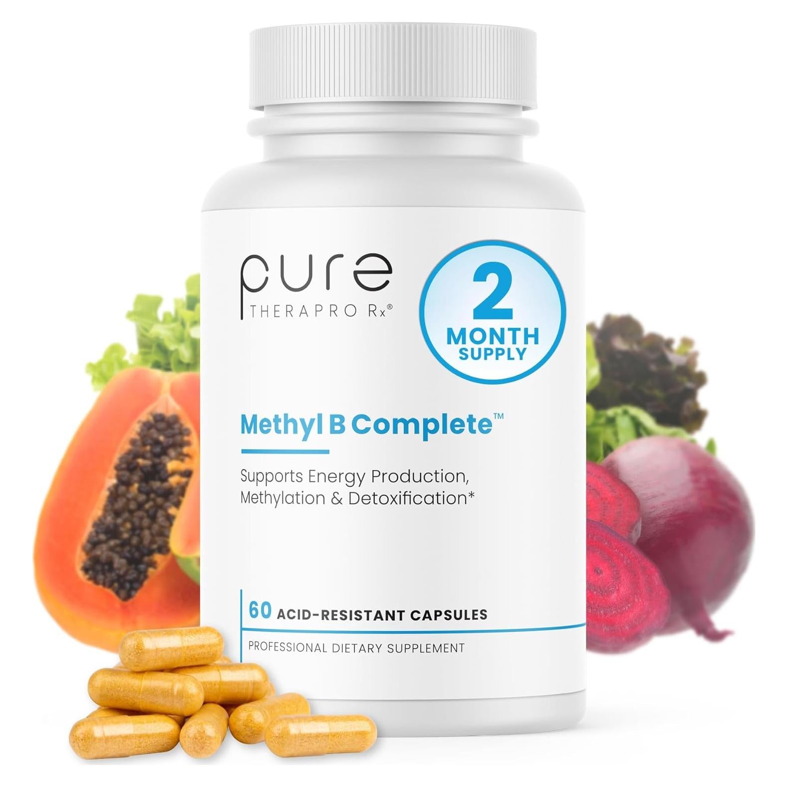 Methyl B Complete Pure Thera - 60 Cápsulas Vegetales Suplemento