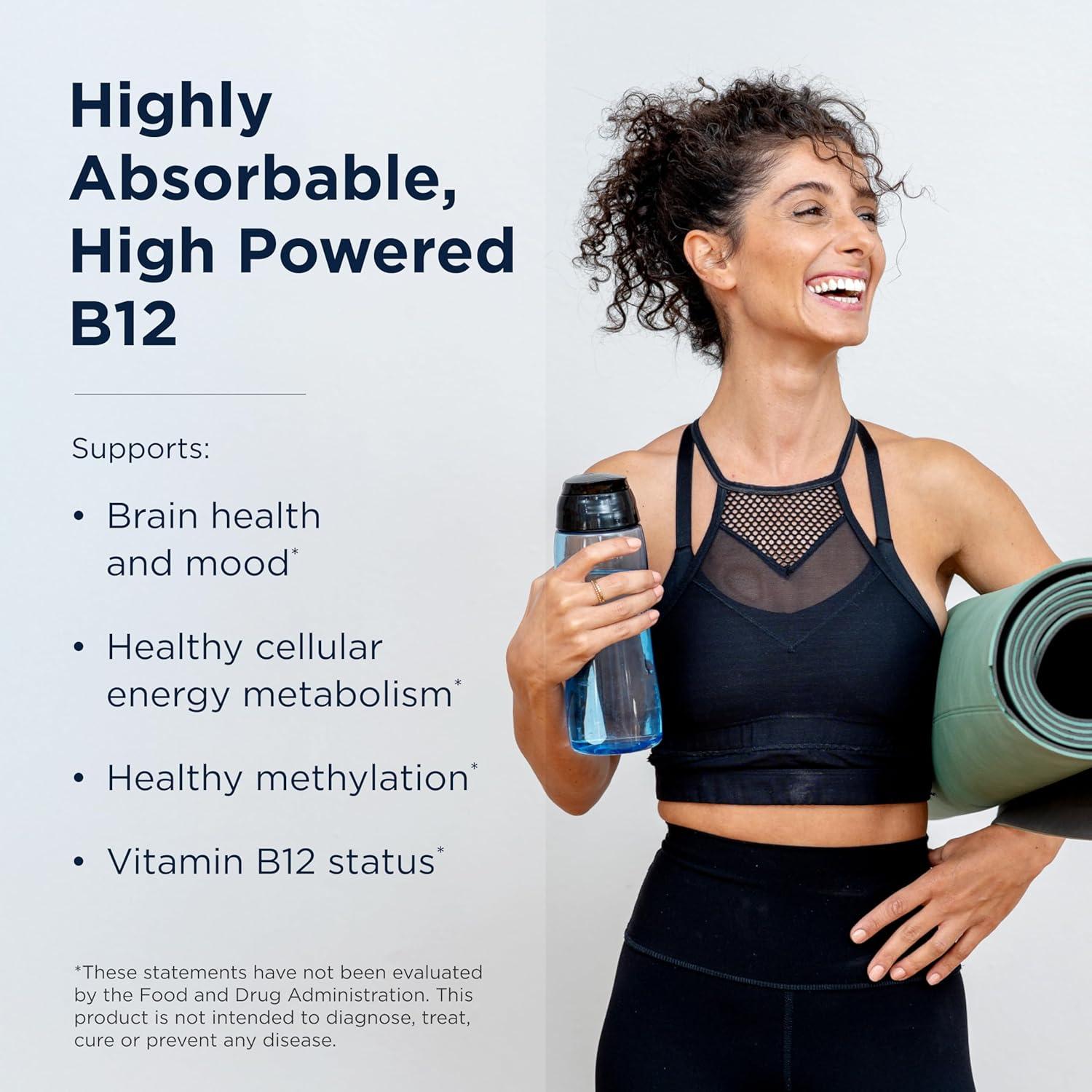 Pastillas de Vitamina B12 5000 mcg Metilcobalamina Veganas - 60 Unidades