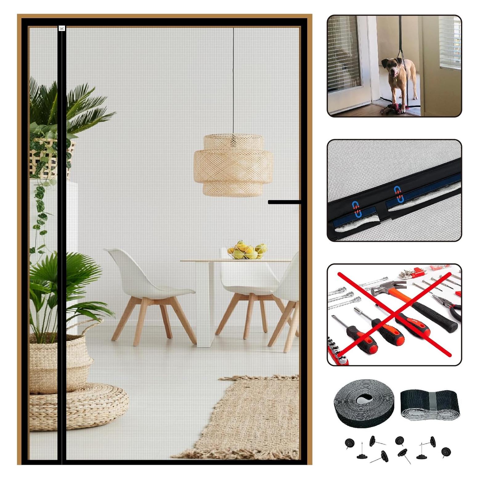 Malla de Puerta Magnética CHIYUNS 86 x 207 cm Gris