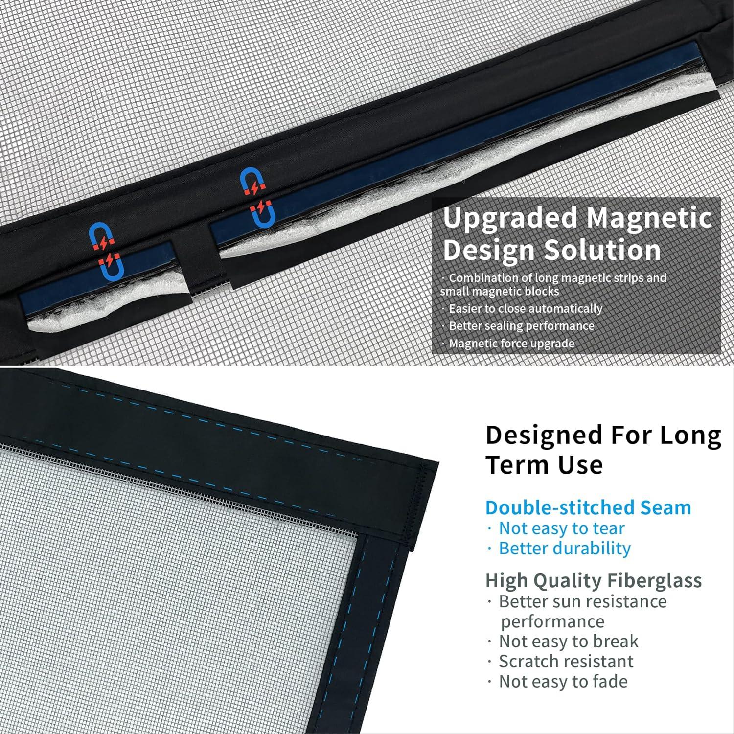 Malla de Puerta Magnética CHIYUNS 86 x 207 cm Gris