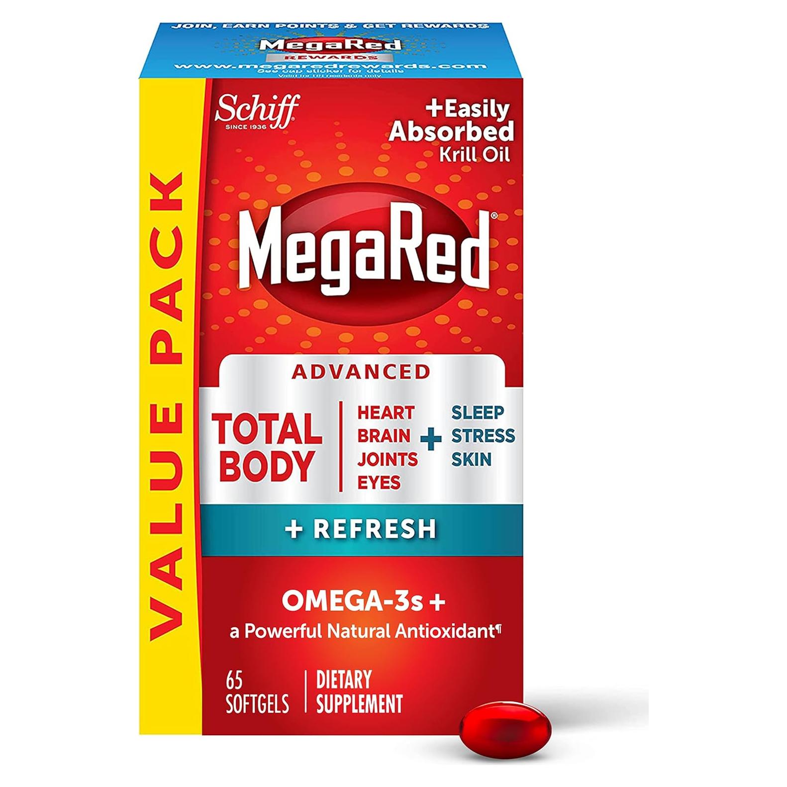 MegaRed Omega-3 Cuerpo Total + Refrescar 500mg 65 Cápsulas