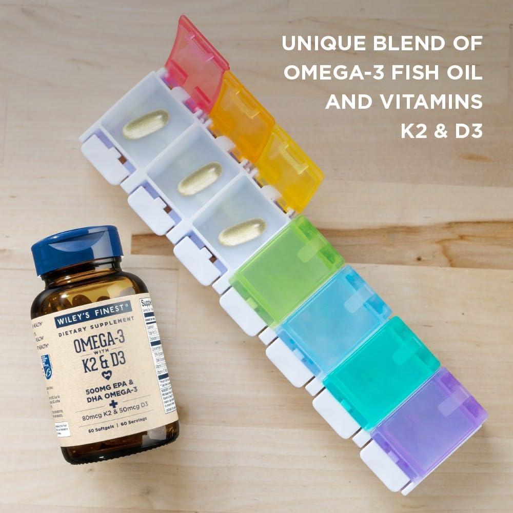 Aceite de Pescado Silvestre Wiley's Finest 60 Softgels 500mg Omega-3