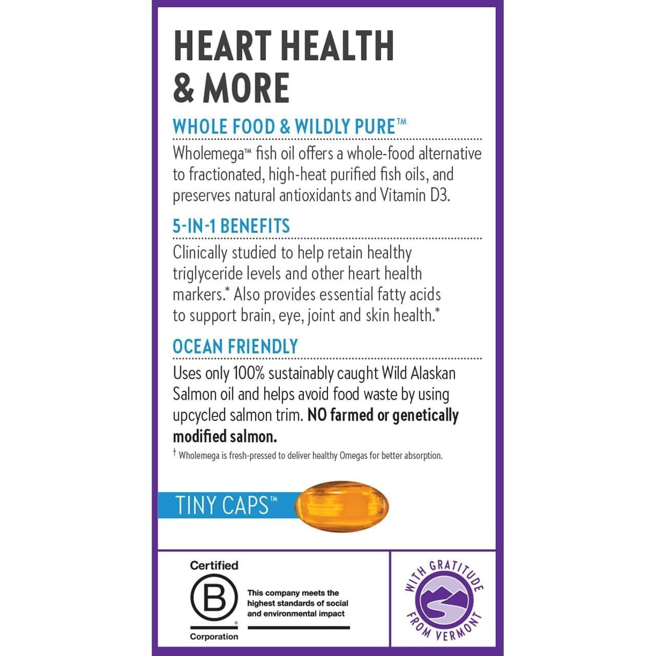 Suplemento Aceite de Pescado Wholemega New Chapter 90 Cápsulas