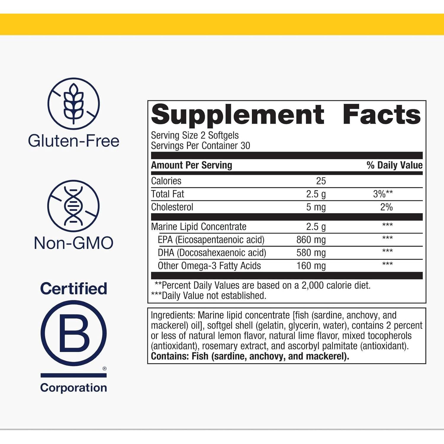 Metagenics OmegaGenics Aceite de Pescado EPA-DHA 720 mg - 60 Gelatinas Blandas