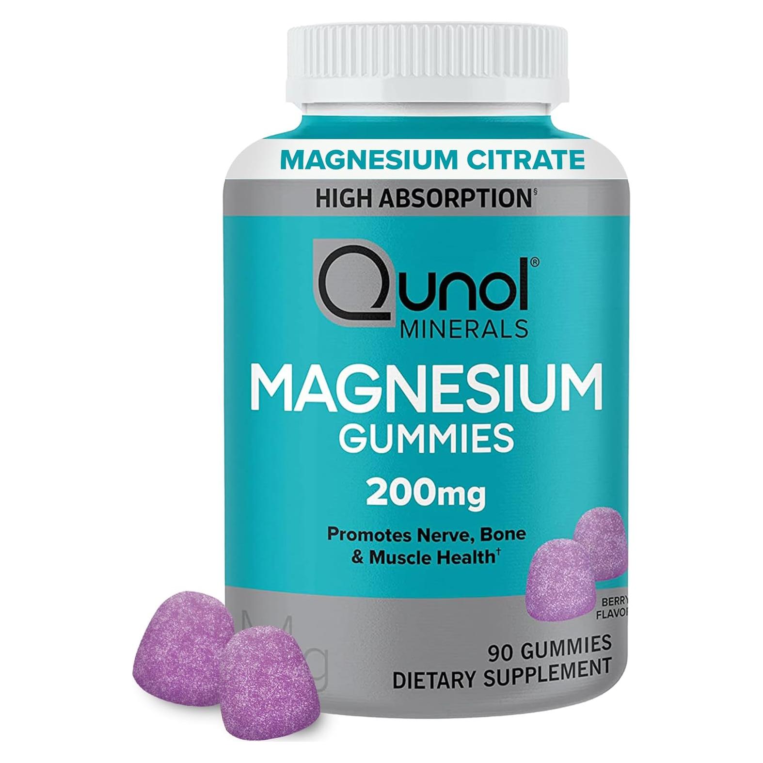 Gomitas de Magnesio Qunol 200mg - Suplemento Vegetariano 90 Unidades