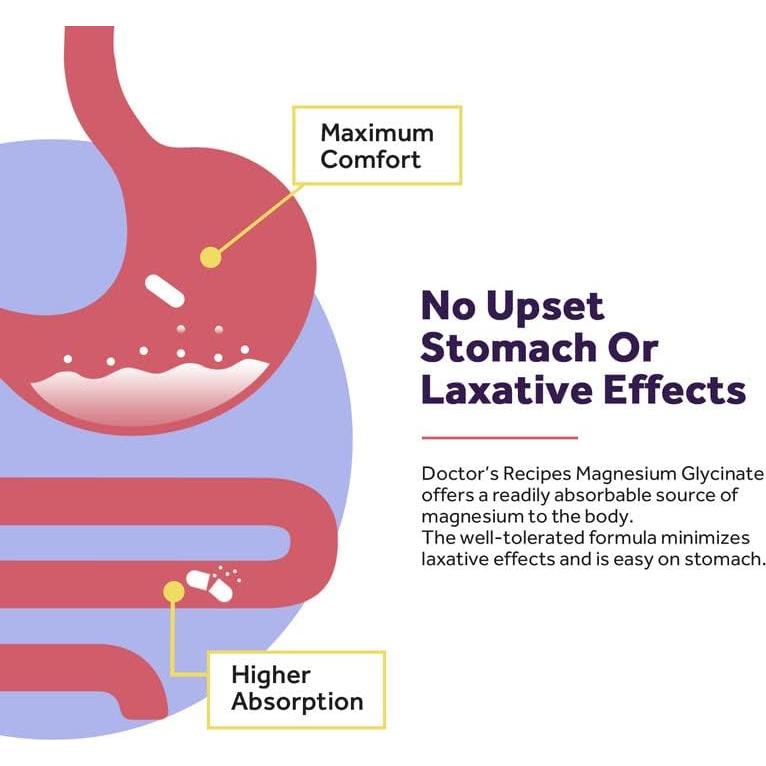 Suplemento Glicinato de Magnesio Recetas del Doctor 90 Cápsulas