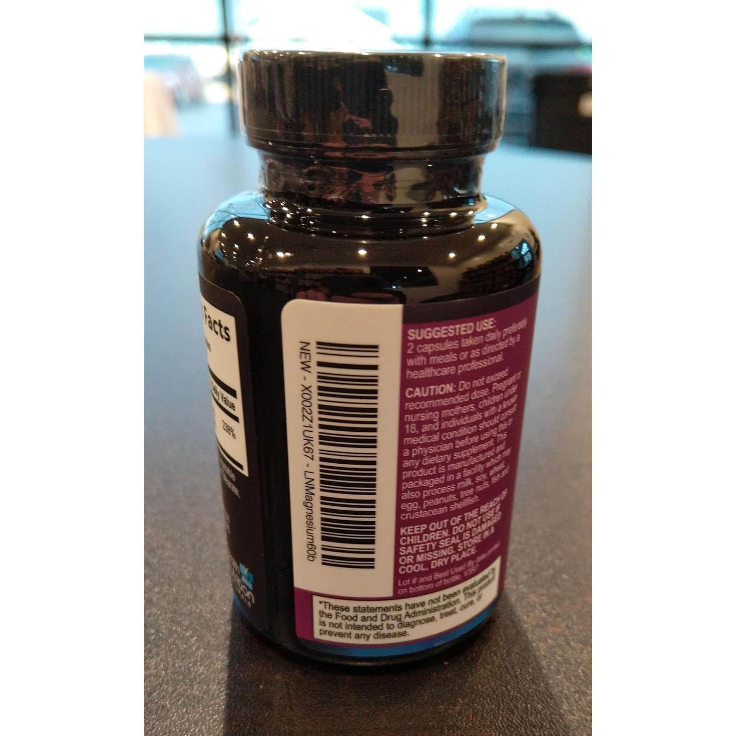 Cápsulas de Citrato de Magnesio 1000mg Health Nutrition - 60 Unidades