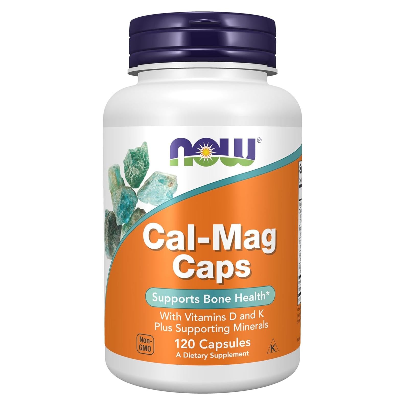 NOW Suplementos Cal-Mag con Zinc y Vitamina D 120 Cápsulas