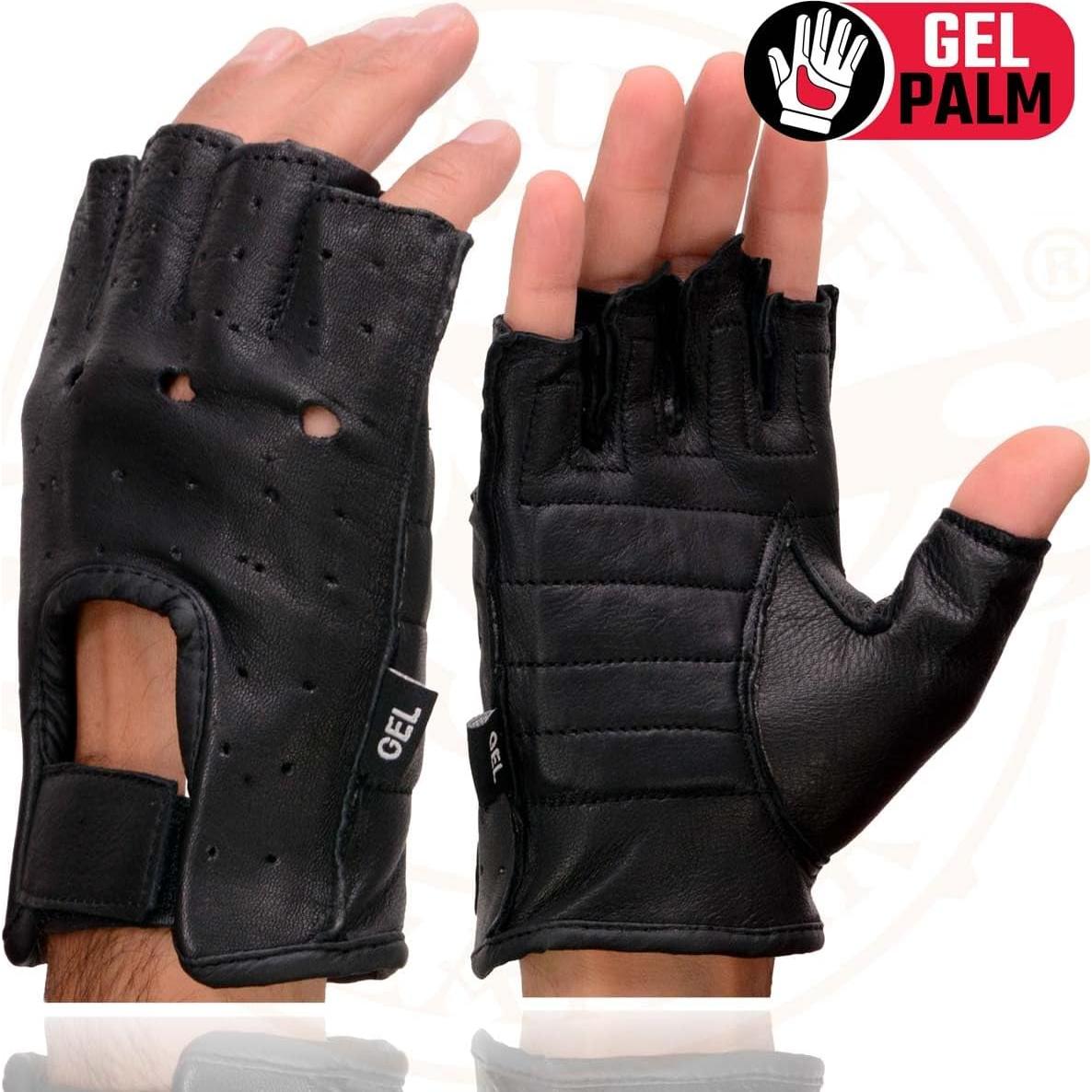 Guantes sin dedos Milwaukee Leather SH851 con palma de gel