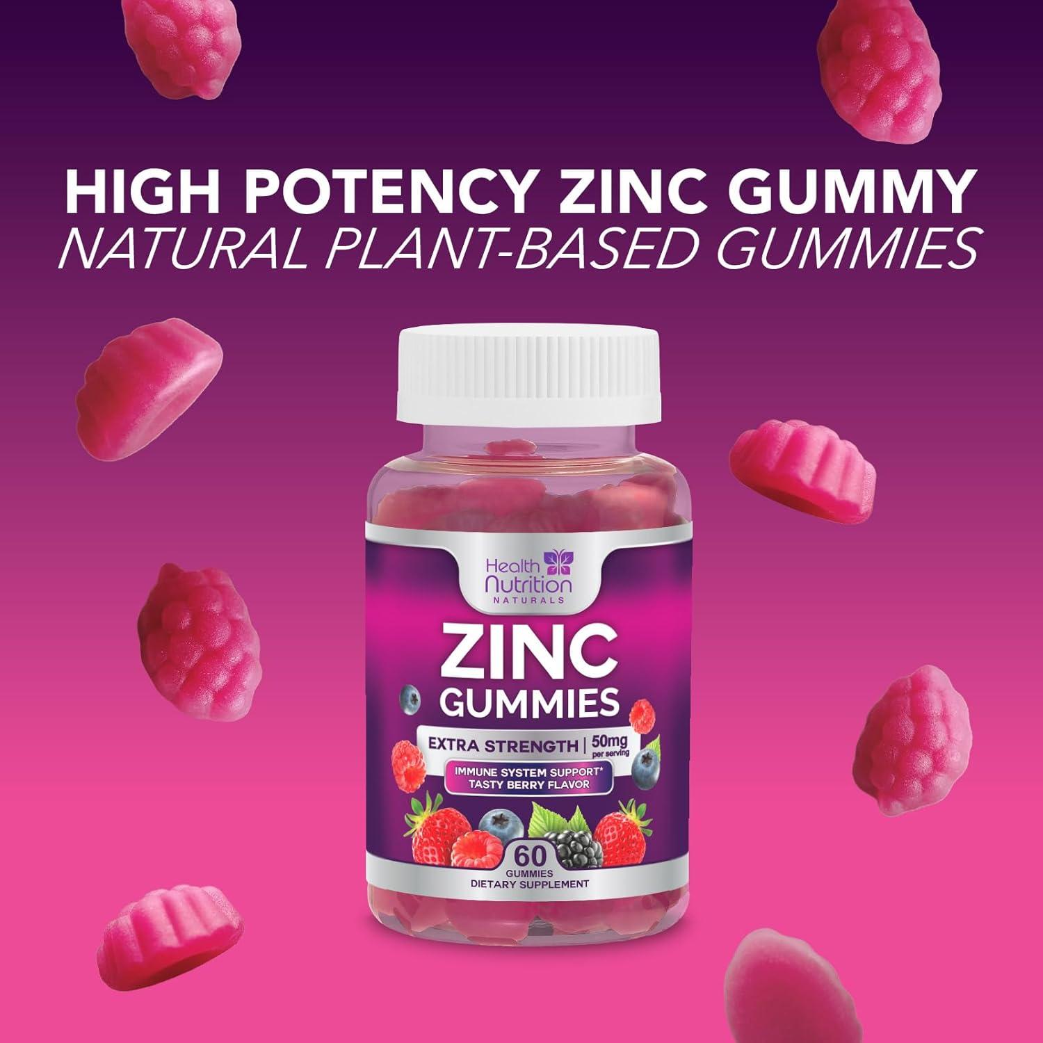 Gominolas de Zinc 50mg Health Nutrition - 60 Unidades Veganas