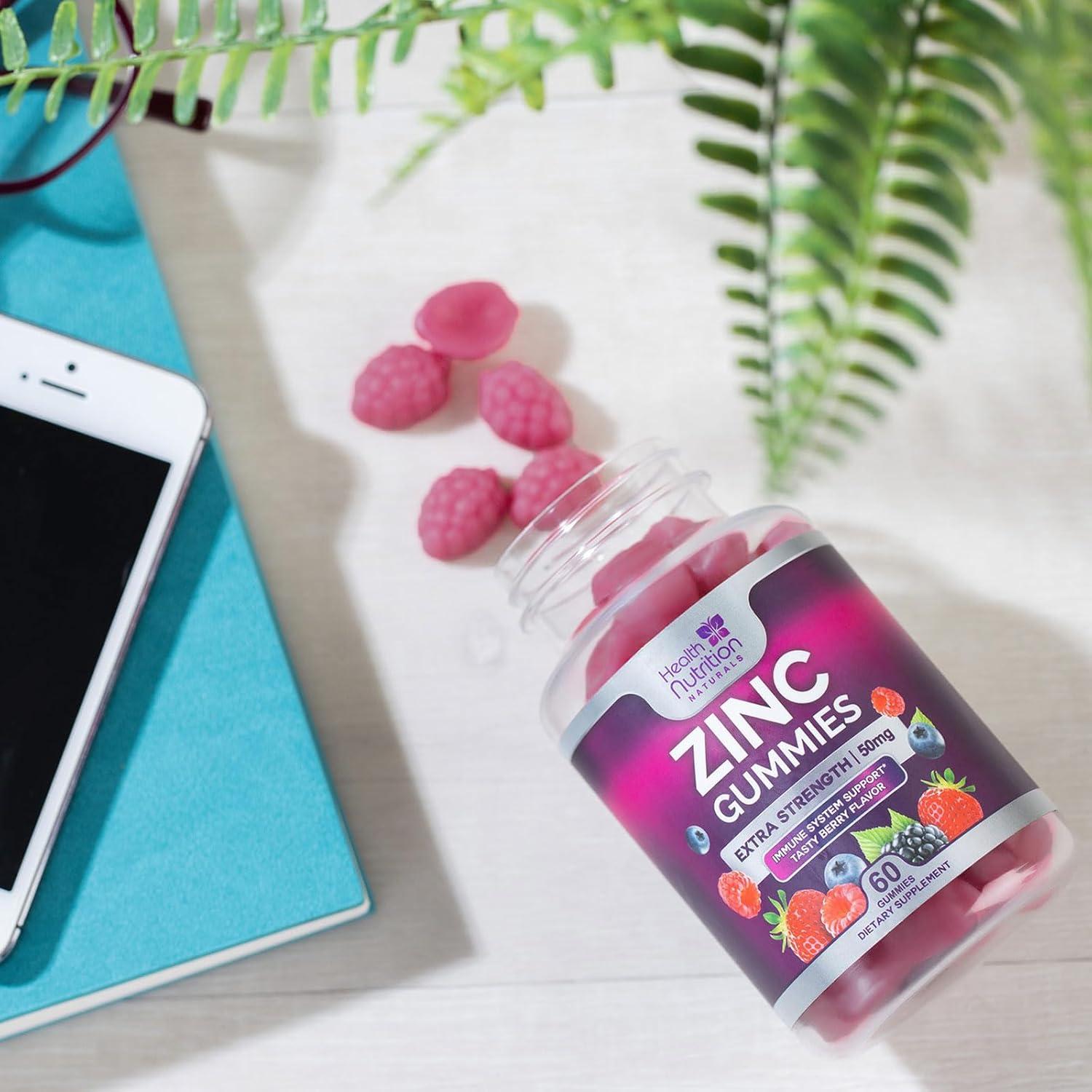 Gominolas de Zinc 50mg Health Nutrition - 60 Unidades Veganas