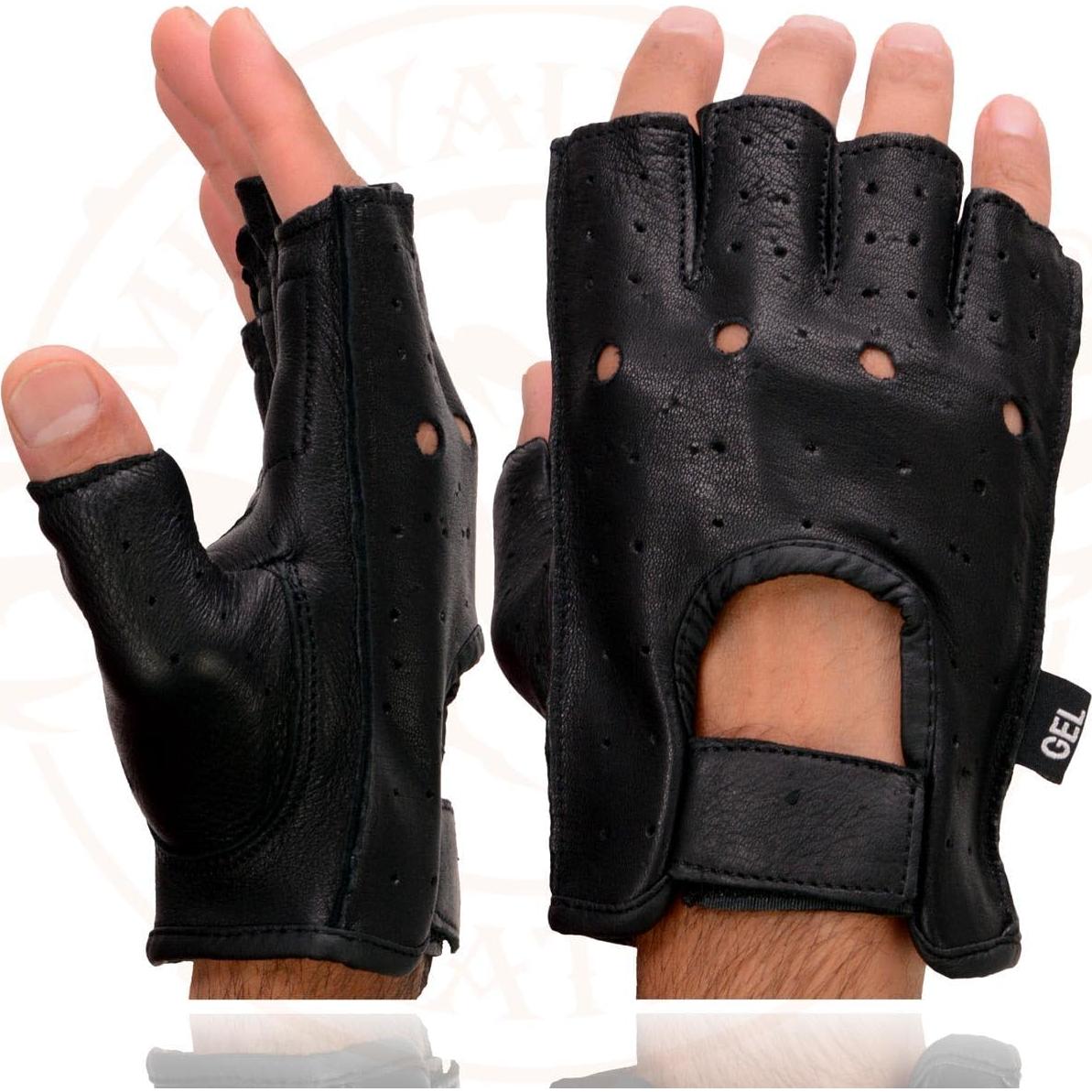 Guantes sin dedos Milwaukee Leather SH851 con palma de gel