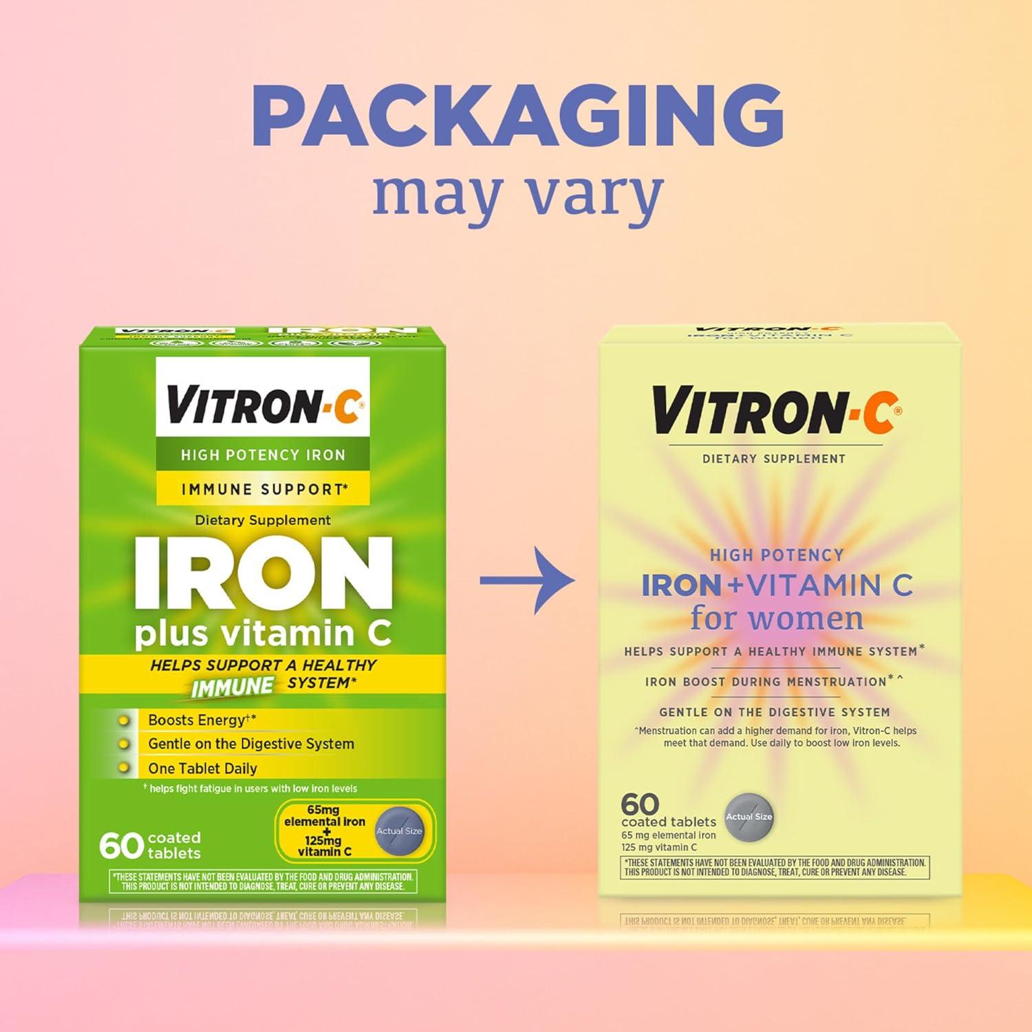 Suplemento de Hierro Vitron-C para Mujeres 60 Pastillas