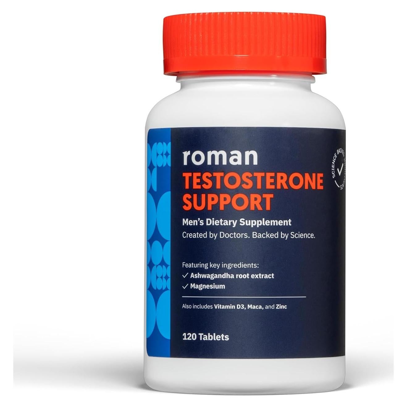 Suplemento Nutricional ROMAN T-Support 120 Tabletas con Ashwagandha