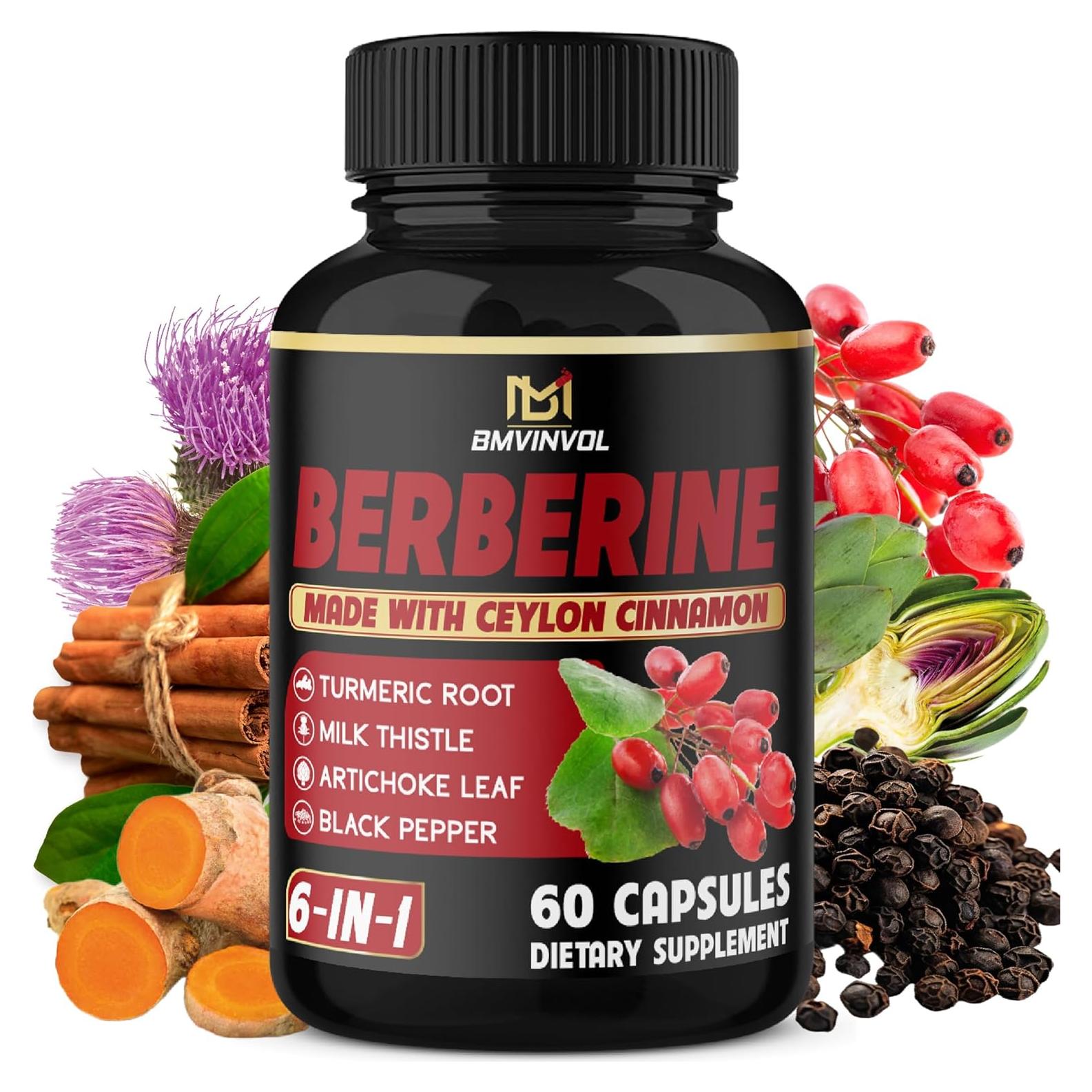 Suplemento de Berberina con Canela de Ceilán y Cúrcuma - 60 Cápsulas