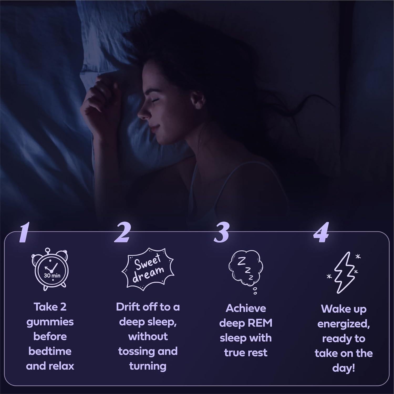 Gomitas de Sueños Dulces 5mg Melatonina Veganas 60 Unidades