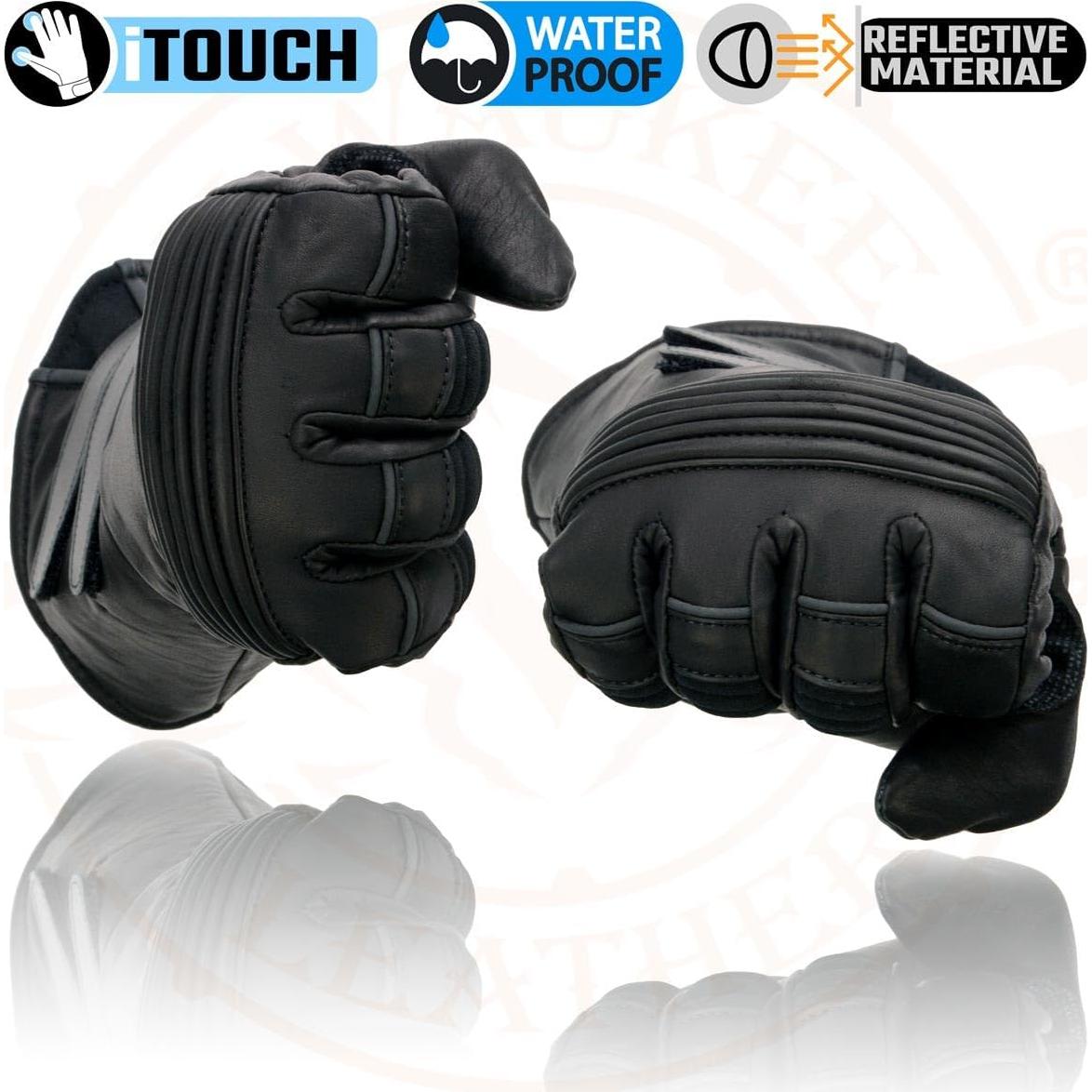 Guantes de Cuero de Invierno Milwaukee Leather MG7505 para Hombre