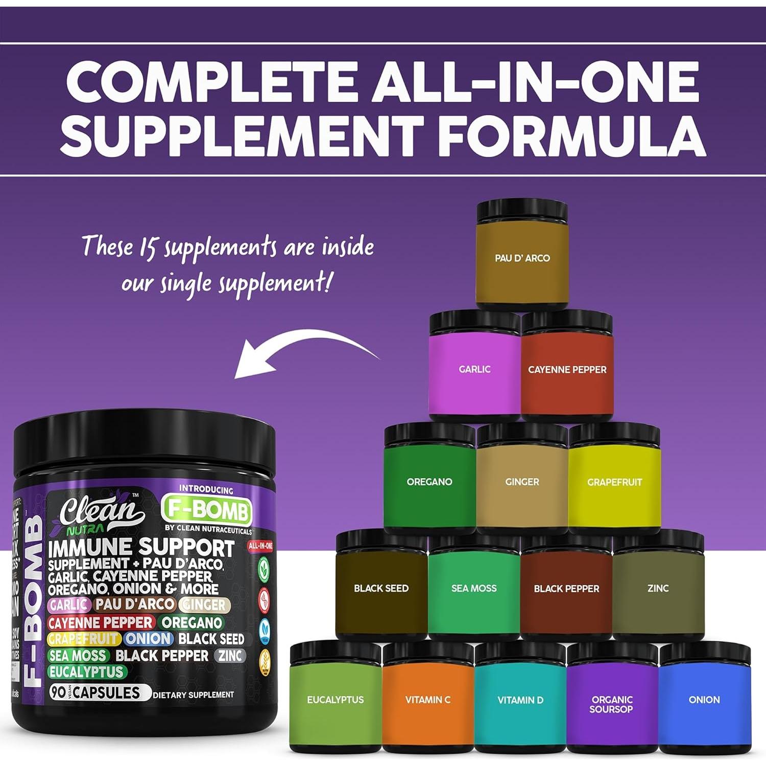 Suplemento Inmunológico Orgánico Clean Nutra 1000mg Vitamina C