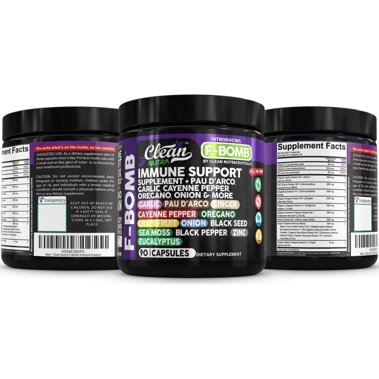 Suplemento Inmunológico Orgánico Clean Nutra 1000mg Vitamina C