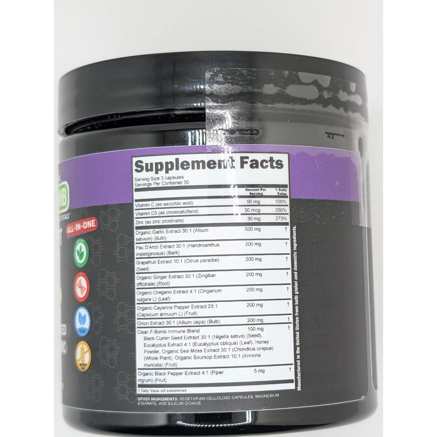 Suplemento Inmunológico Orgánico Clean Nutra 1000mg Vitamina C