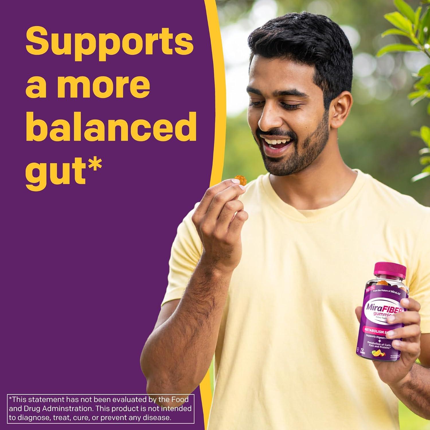 Gominolas de Fibra Prebiótica MiraFIBER 72 Unidades Sabor Fruta