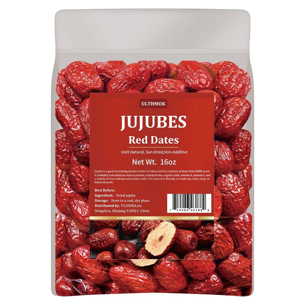 Dátiles Rojos Jujube YILINSHA 453g 100% Naturales