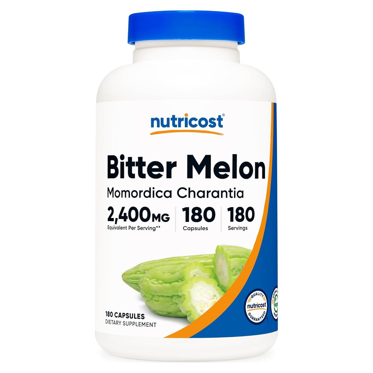 Melón Amargo Nutricost 600mg - 180 Cápsulas Sin Gluten
