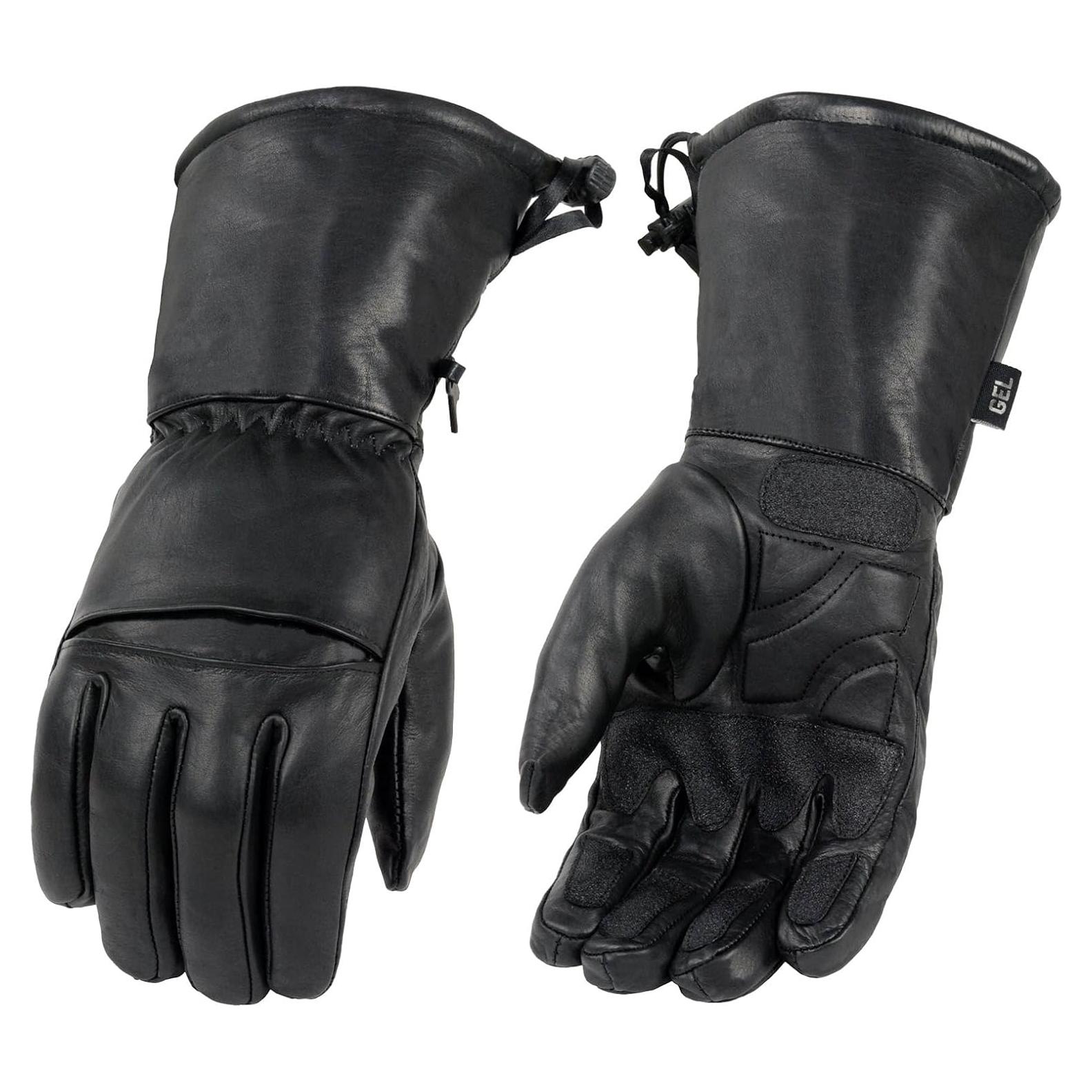 Guantes de cuero Milwaukee Leather MG7505 para hombres negros