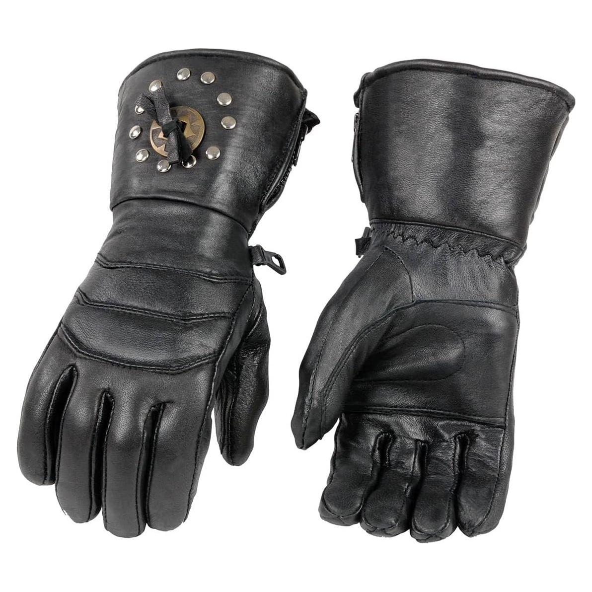 Guantes de Cuero Milwaukee Leather MG7505 para Hombre Negro
