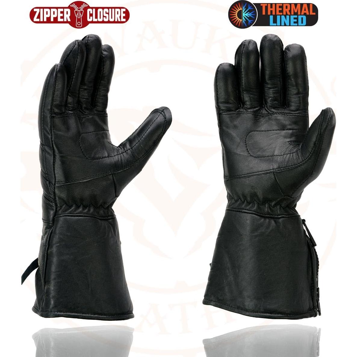 Guantes de Cuero Milwaukee Leather MG7505 para Hombre Negro
