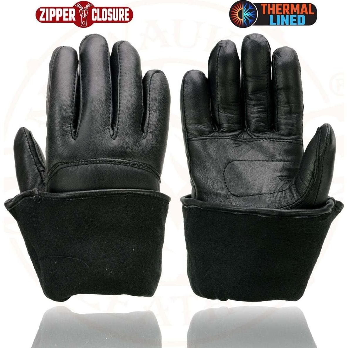 Guantes de Cuero Milwaukee Leather MG7505 para Hombre Negro