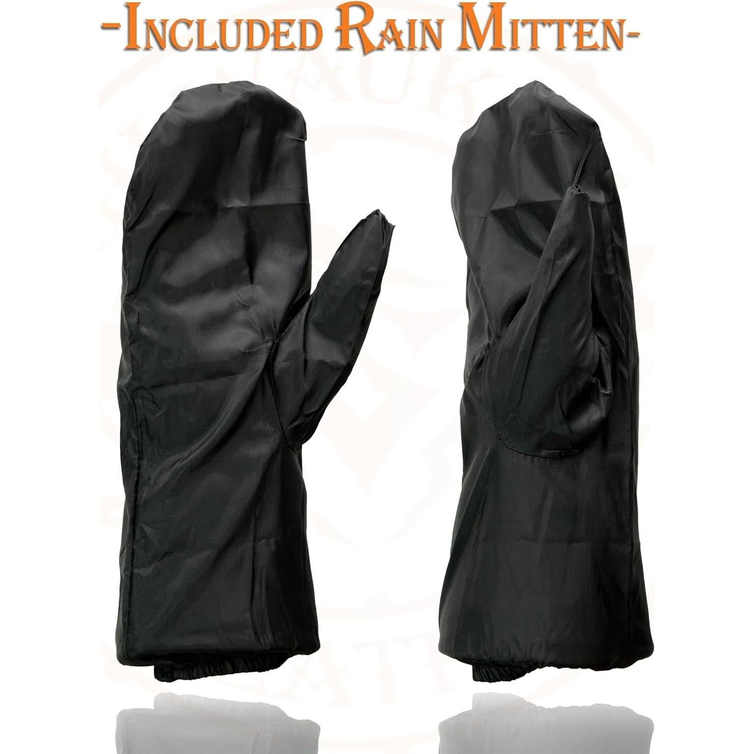 Guantes de cuero Milwaukee Leather MG7505 para moto 5X negro