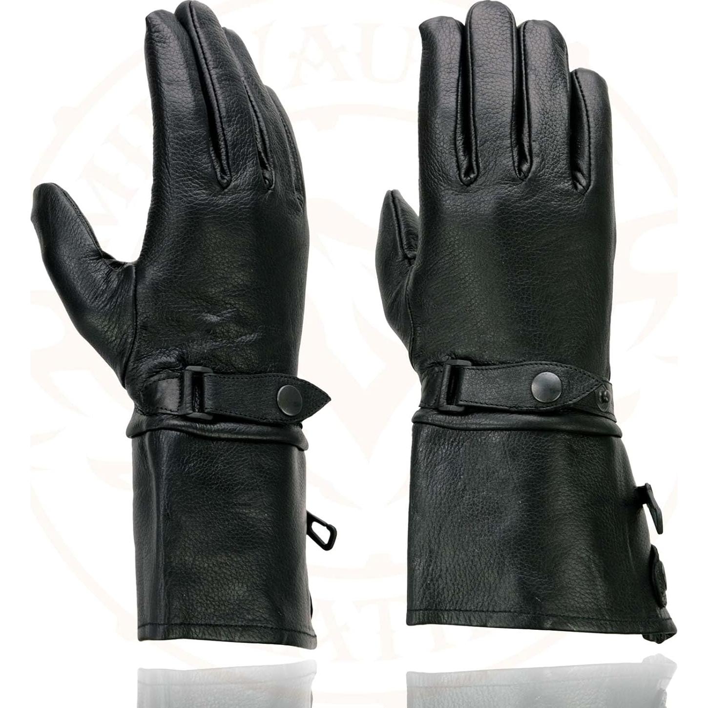 Guantes de cuero Milwaukee Leather MG7505 para moto XL