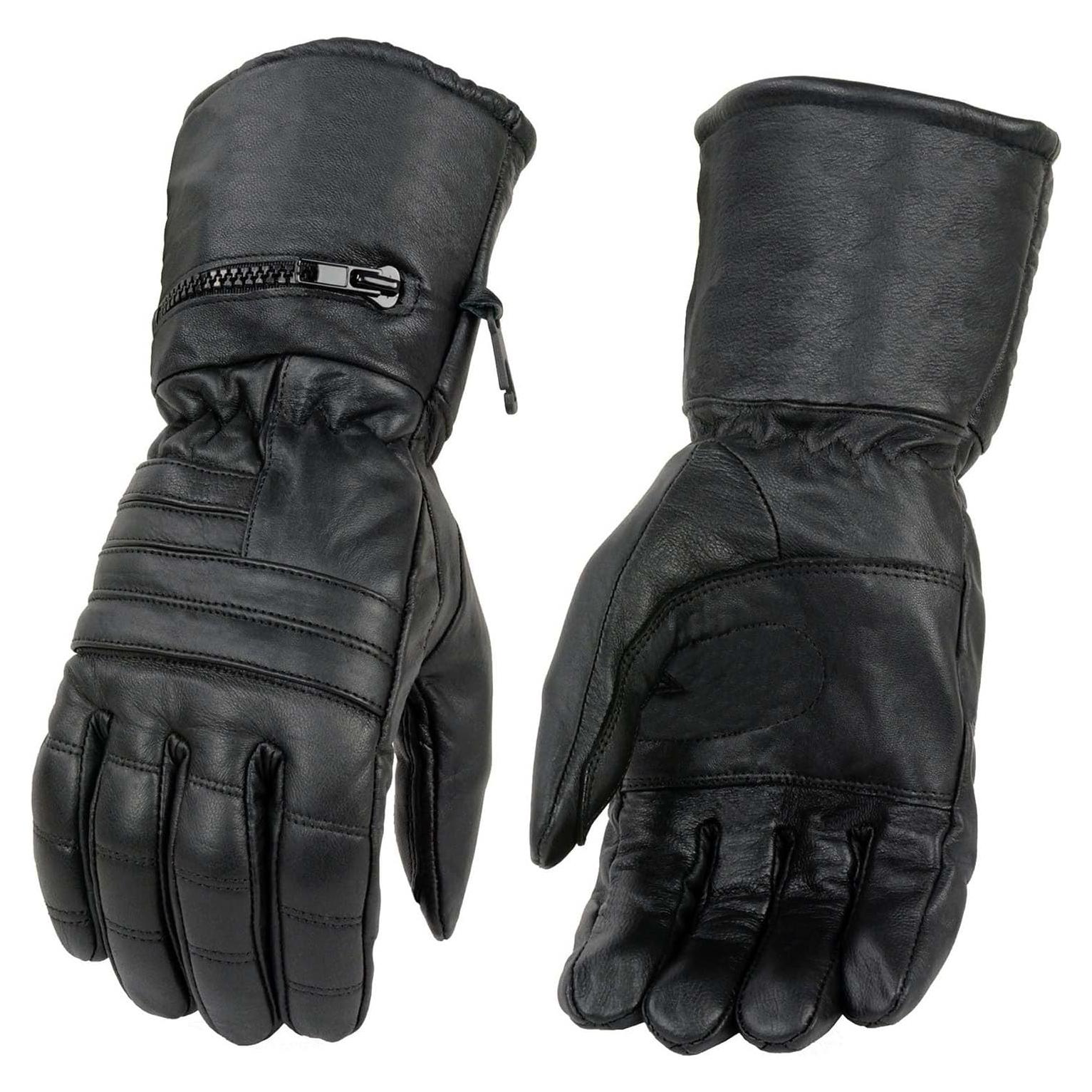 Guantes de cuero Milwaukee Leather MG7505 para hombres negros