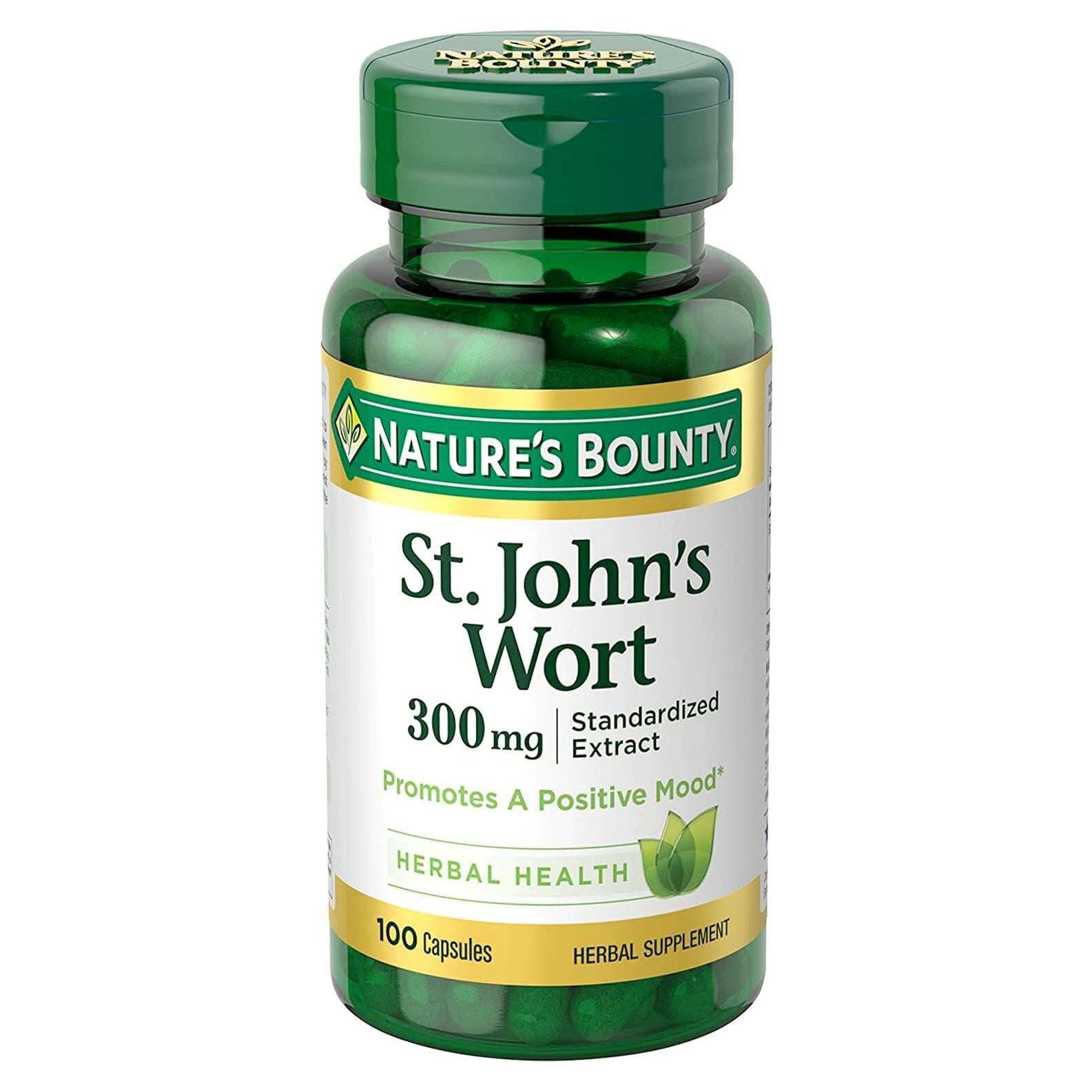 Suplemento Herbal Hierba de San Juan Nature's Bounty 300mg 100 Cápsulas