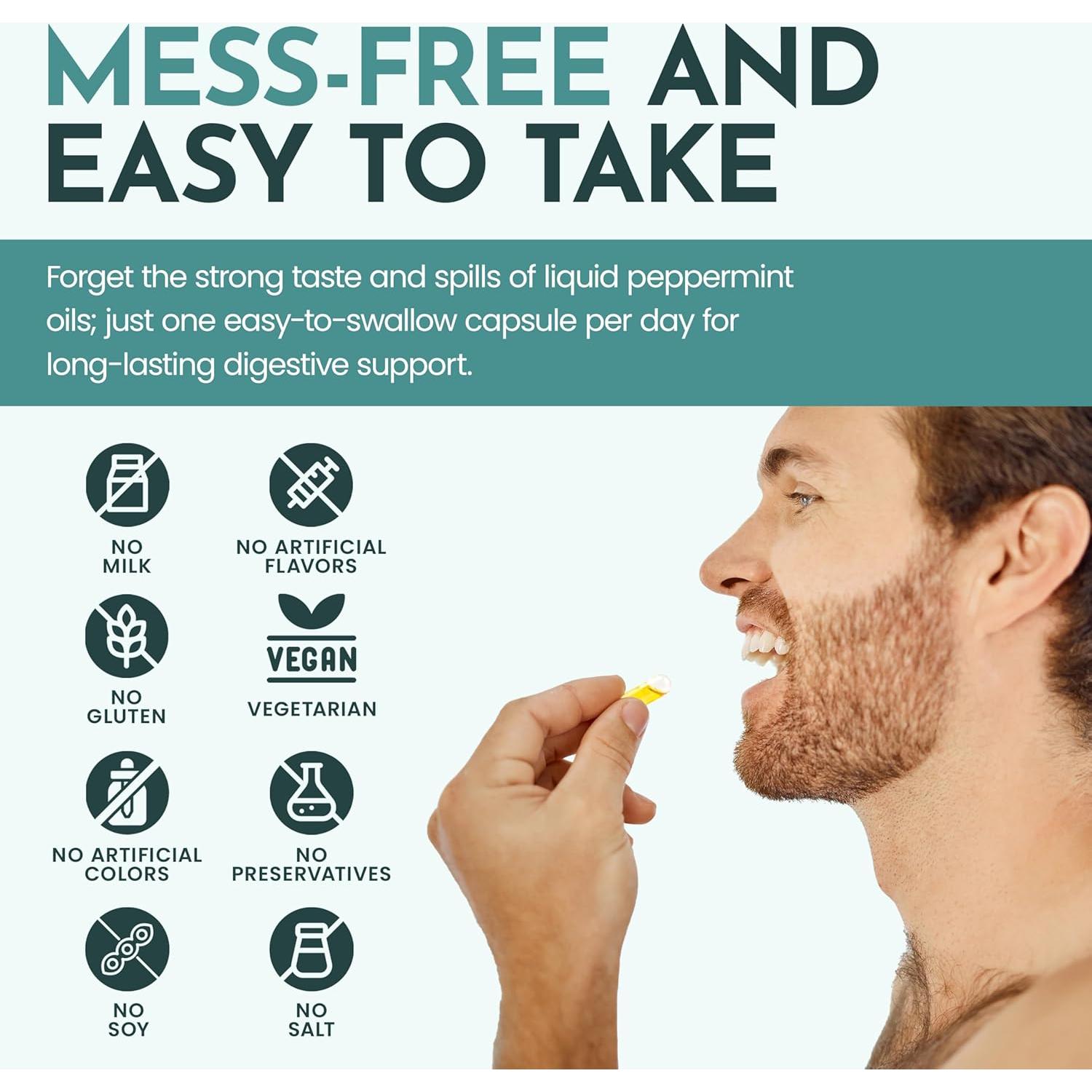 Cápsulas de Aceite de Menta Maxi Health - 60 Cápsulas Veganas