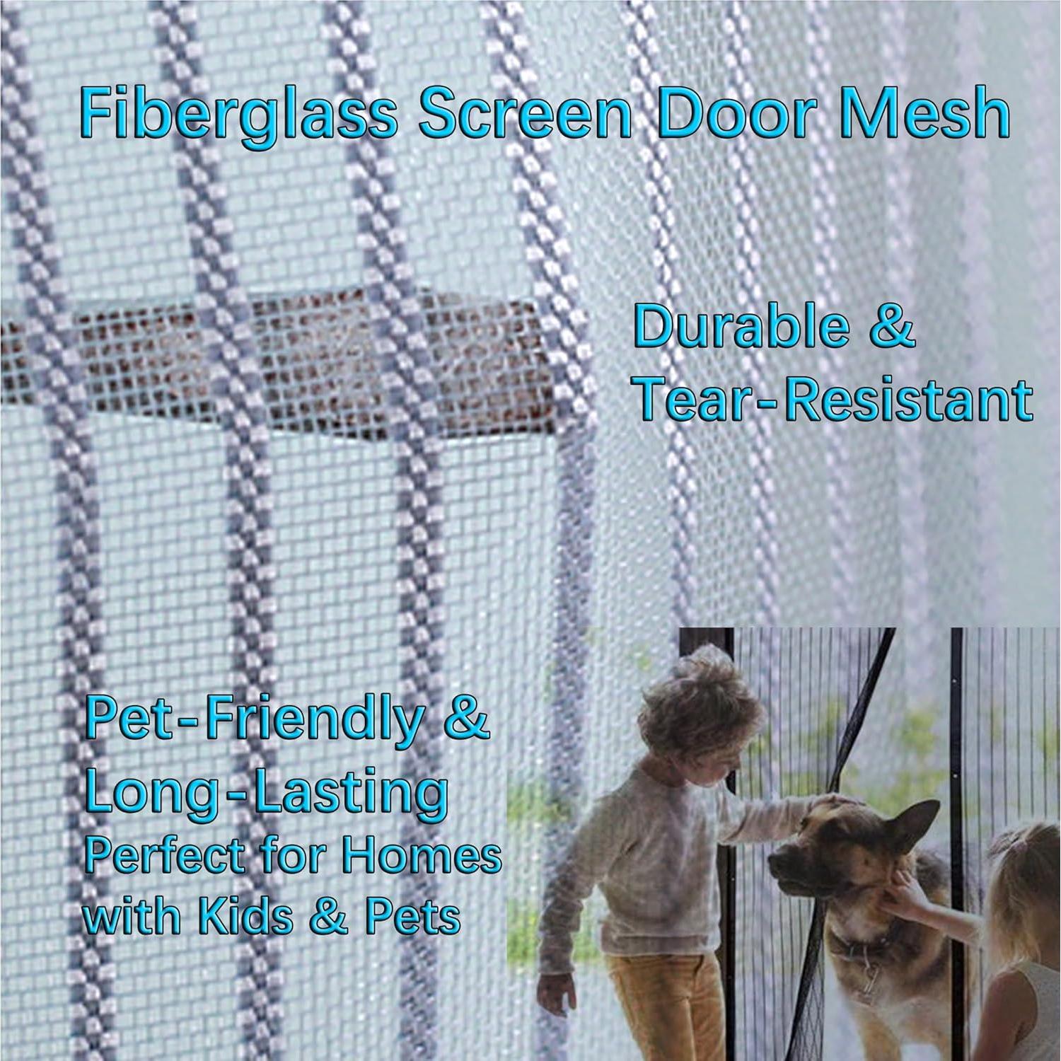 Pantalla de Puerta Magnética PHOGARY 91x203 cm Malla Fibra Vidrio