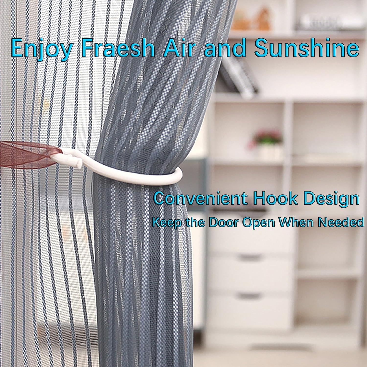 Pantalla de Puerta Magnética PHOGARY 91x203 cm Malla Fibra Vidrio