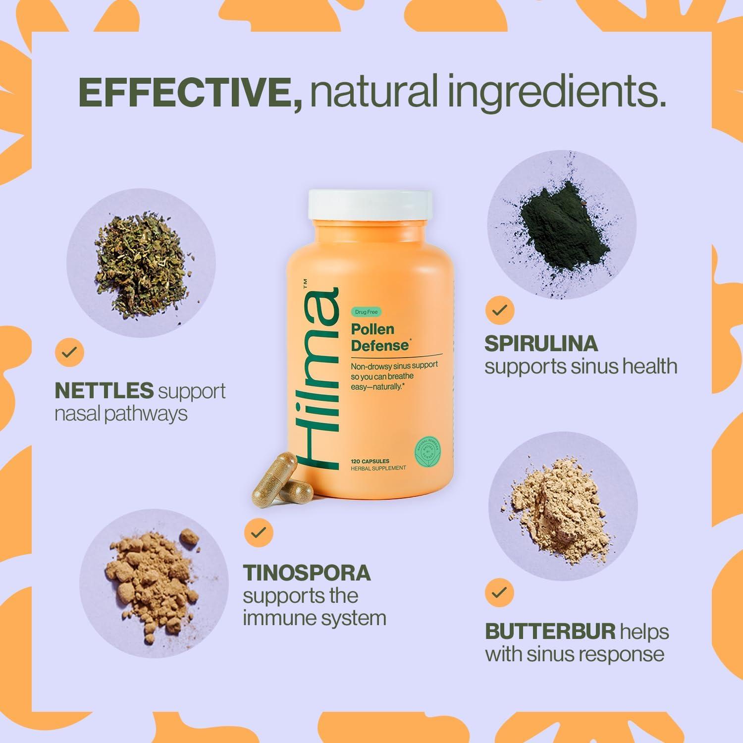 Hilma Natural Soporte Sinusal 120 Cápsulas Veganas Alivio Alergias