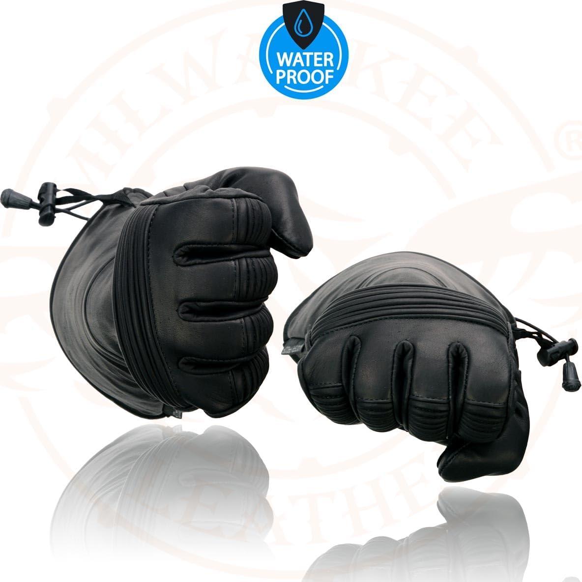 Guantes de Cuero Milwaukee Leather MG7505 para Motocicleta