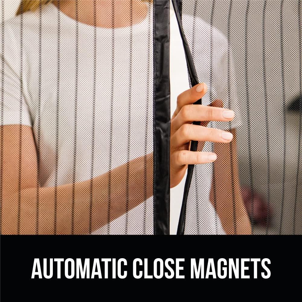 Puerta de Pantalla Magnética GORILLA GRIP 96x208 cm Negro