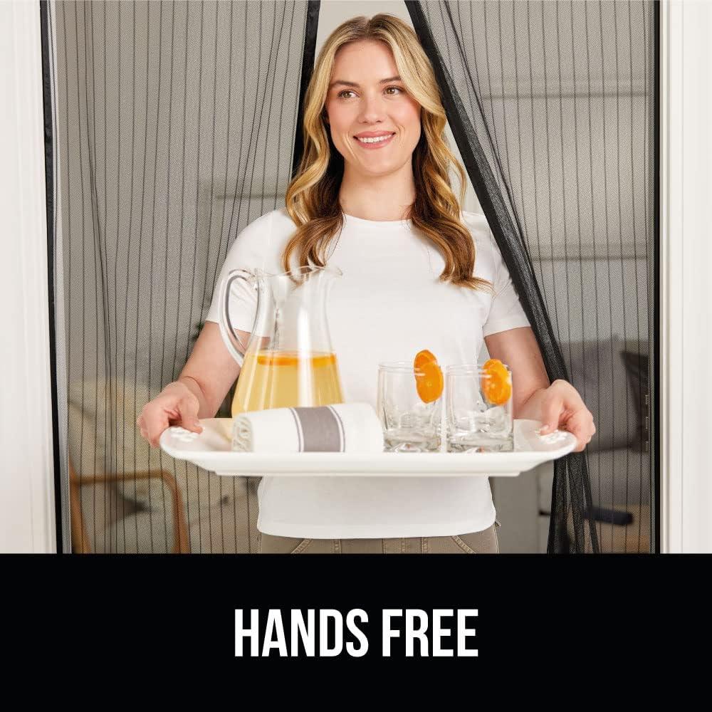 Puerta de Pantalla Magnética GORILLA GRIP 96x208 cm Negro