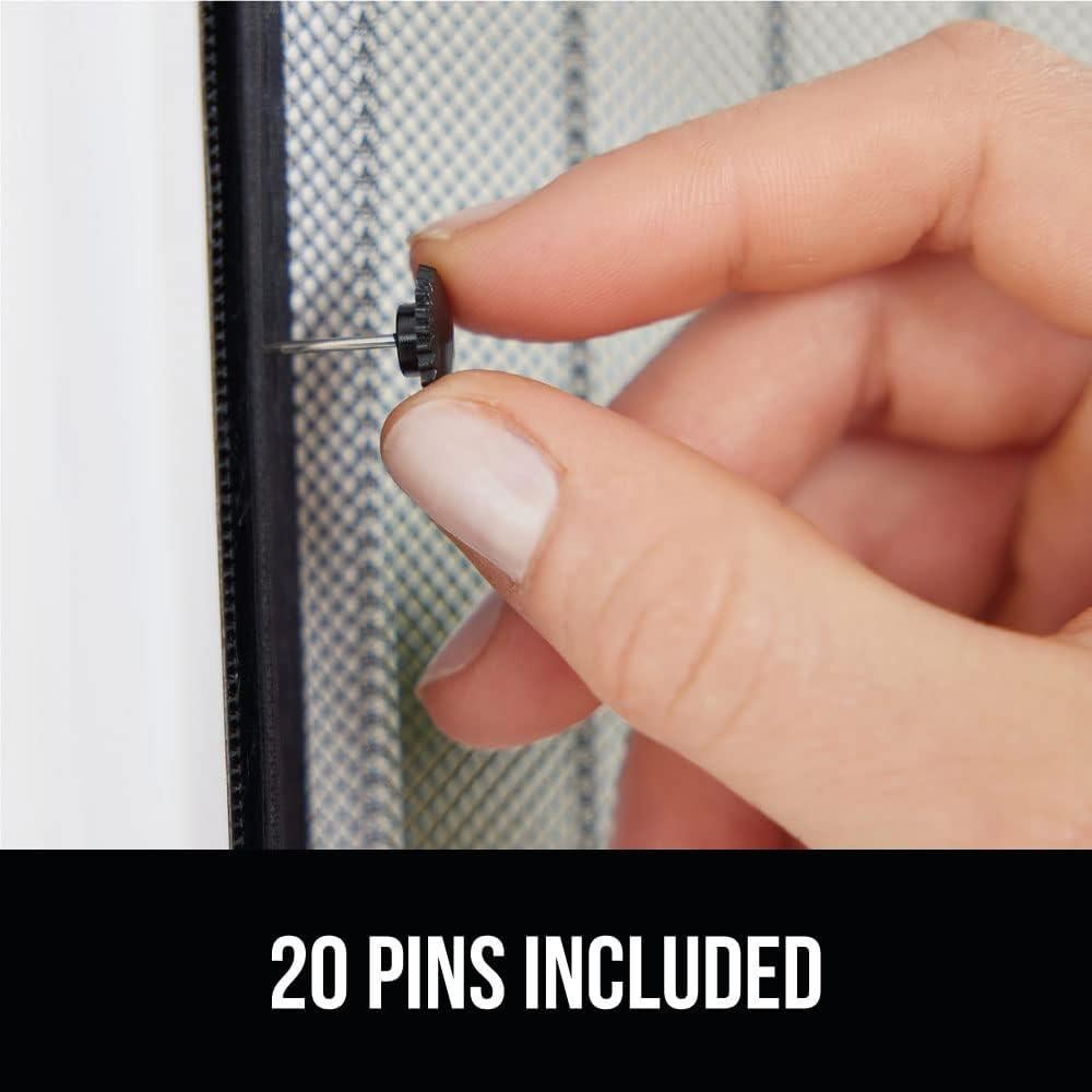 Puerta de Pantalla Magnética GORILLA GRIP 96x208 cm Negro