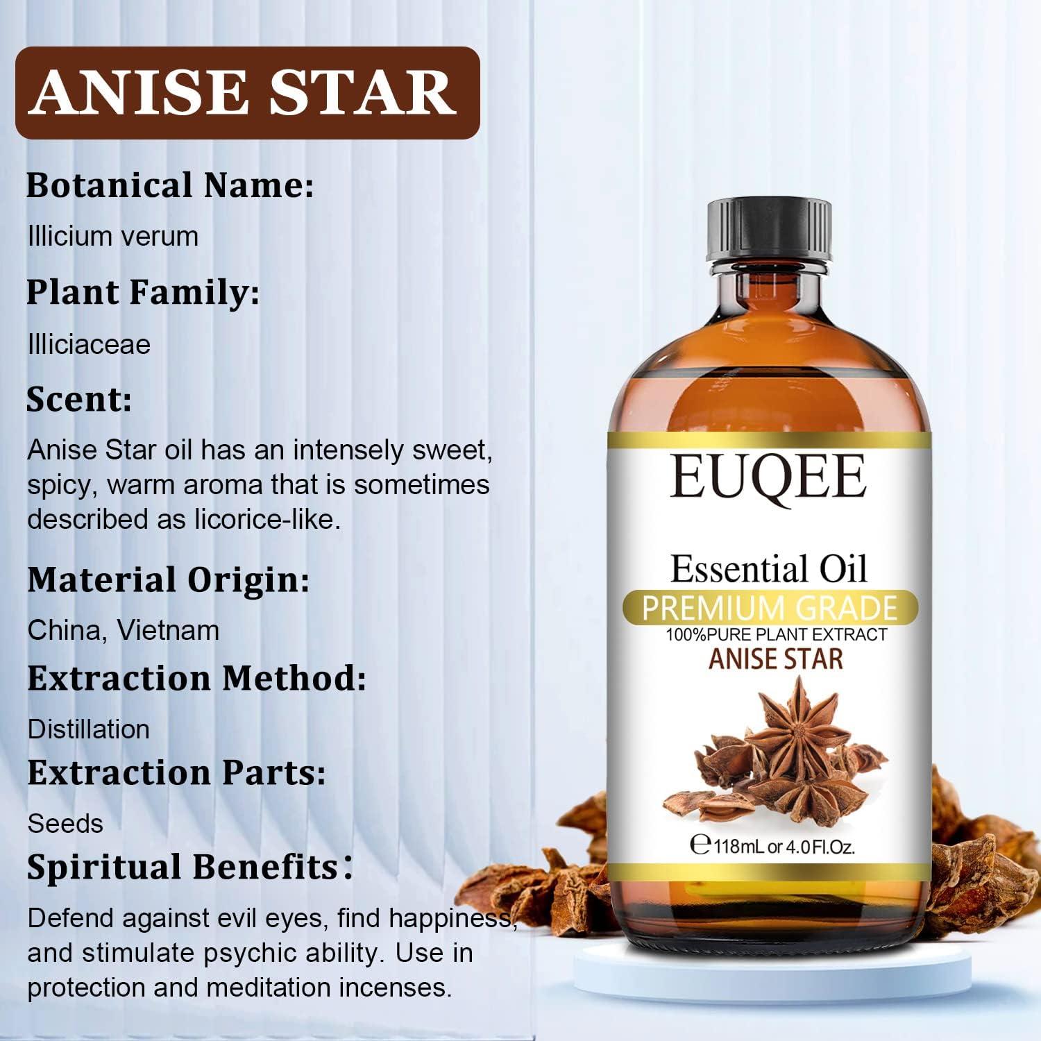 Aceite Esencial de Estrella de Anís 118ml EUQEE - Fragancia Pura