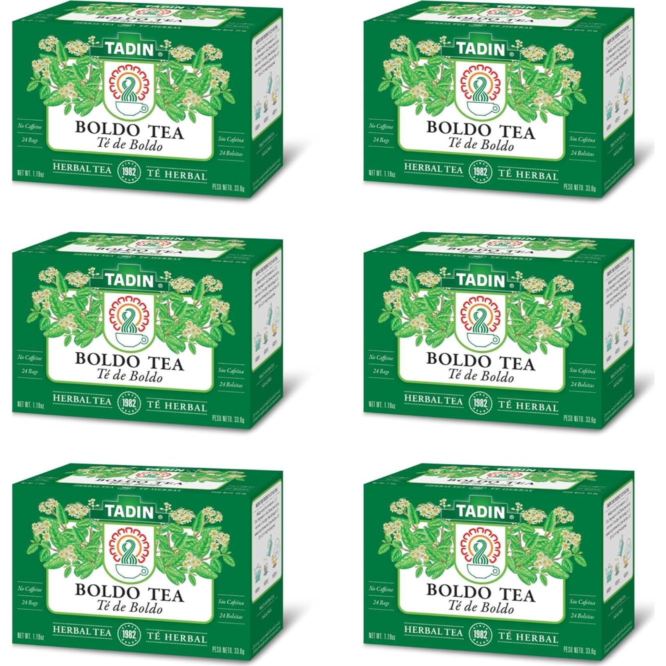 Té de Boldo Herbal Tadin, Sin Cafeína, 144 Cuentos