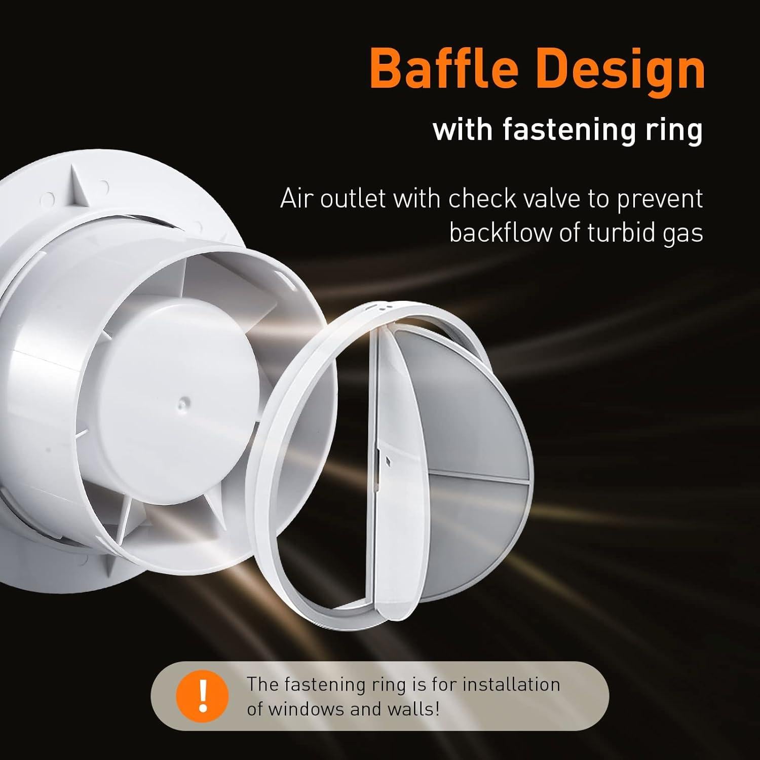 Ventilador Extractor de Baño Hehou 4" Silencioso 80 CFM