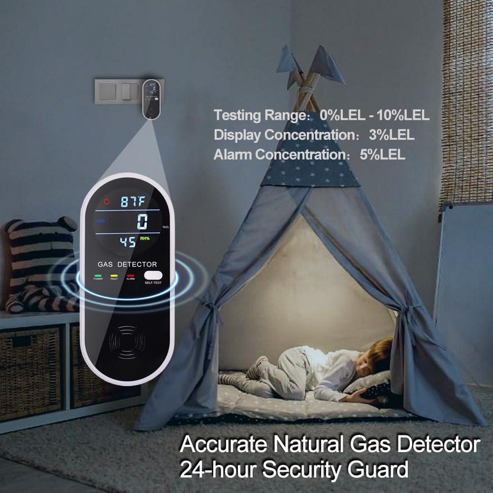 Detector de Gas Combustible 3 en 1 FLUNGSKY con Pantalla LCD