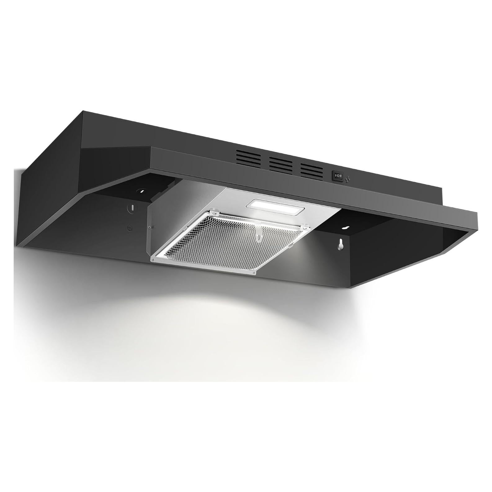 Campana de Cocina Zomagas 61 cm Negra 280 CFM 2 Velocidades