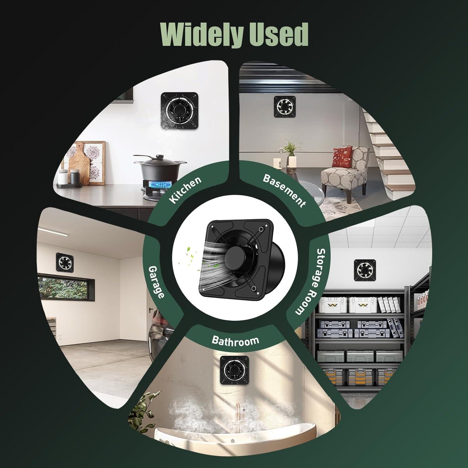 Ventilador de Escape FAREAST 6" 720 m³/h para Cocina y Garaje